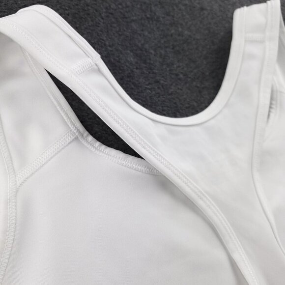 Nike Swoosh Sports Bra Medium Support Dri-Fit White Stretch Women's XL NWT - Picture 9 of 13